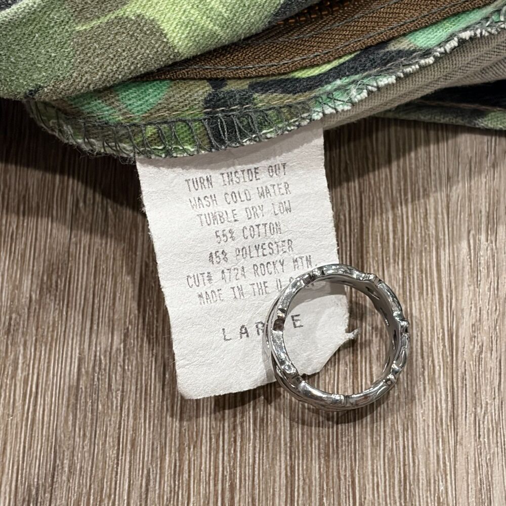 RARE Vintage 80s Rocky Mountain Camouflage Aspen Camo Wide Leg Cargo Pants 37x32 - Picture 3 of 6
